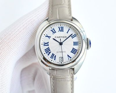 Cartier 8215 Movement 35MM in Diameter 316L Steel Grey/Black Bracelet Women Watch